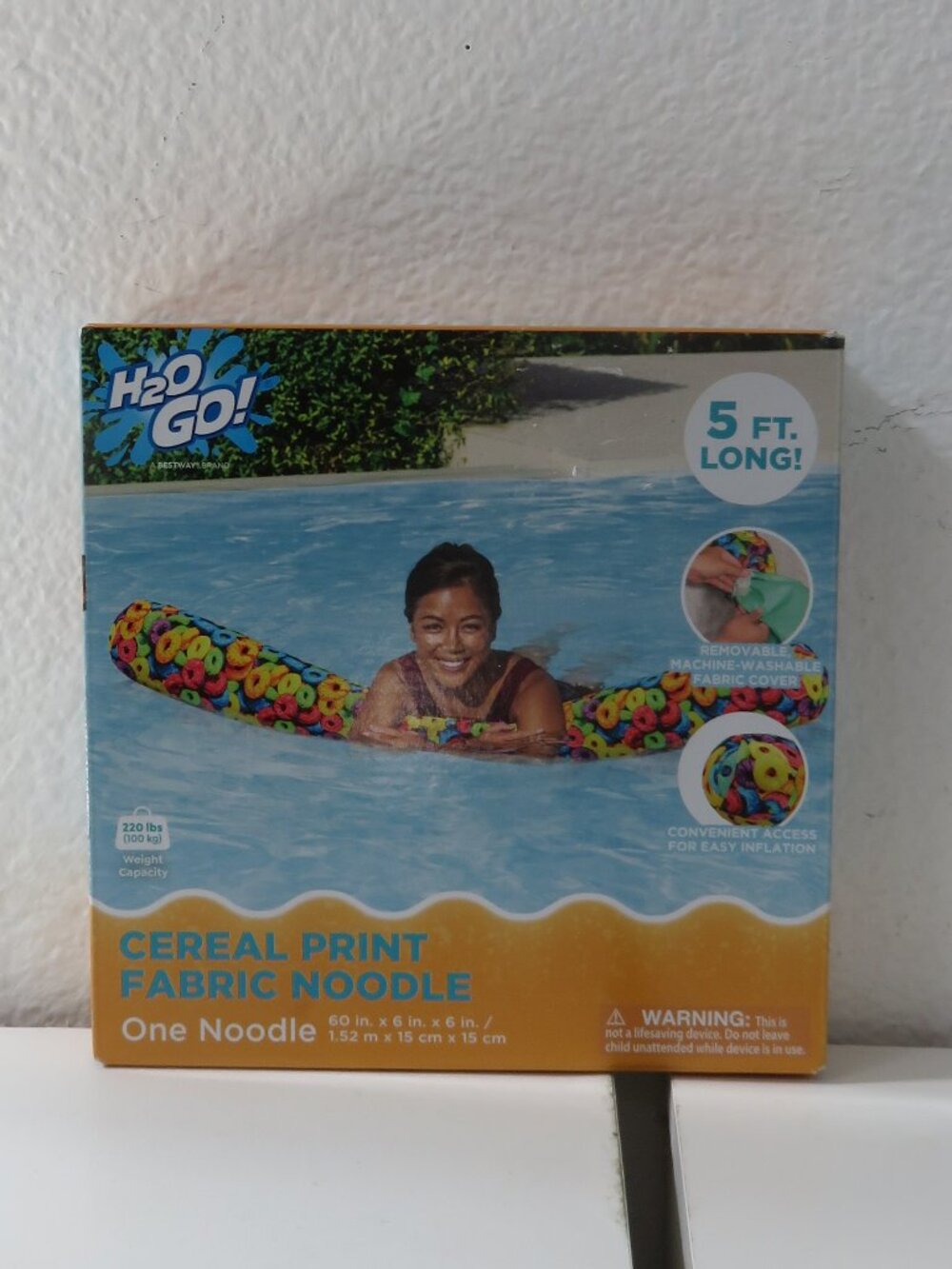 (#136) Bestway H2O Go Splashin’ Style Cereal Fabric Noodle Pool Float 5 Ft